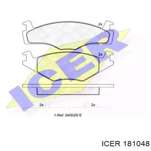 181048 Icer колодки тормозные передние дисковые