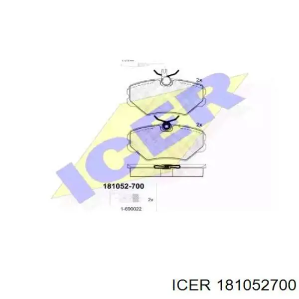 Передние тормозные колодки 181052700 Icer