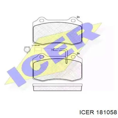181058 Icer колодки тормозные передние дисковые