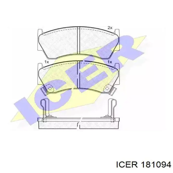 Передние тормозные колодки 181094 Icer