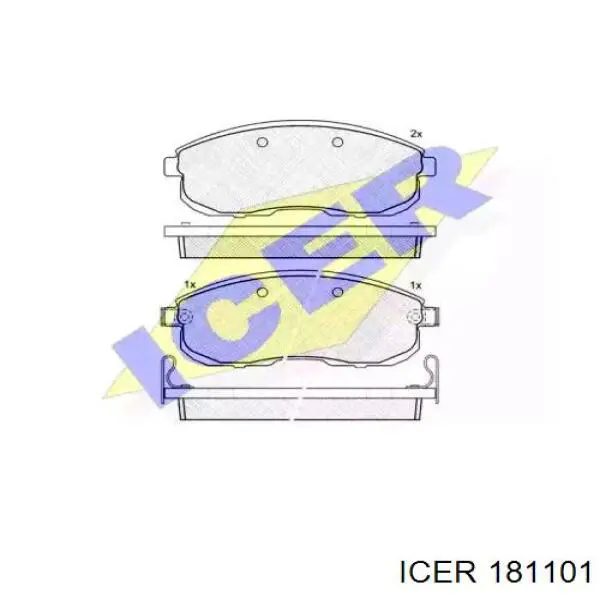 181101 Icer колодки тормозные передние дисковые
