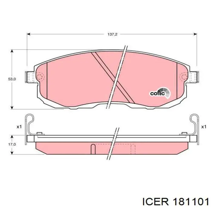 181101 Icer Колодки передние