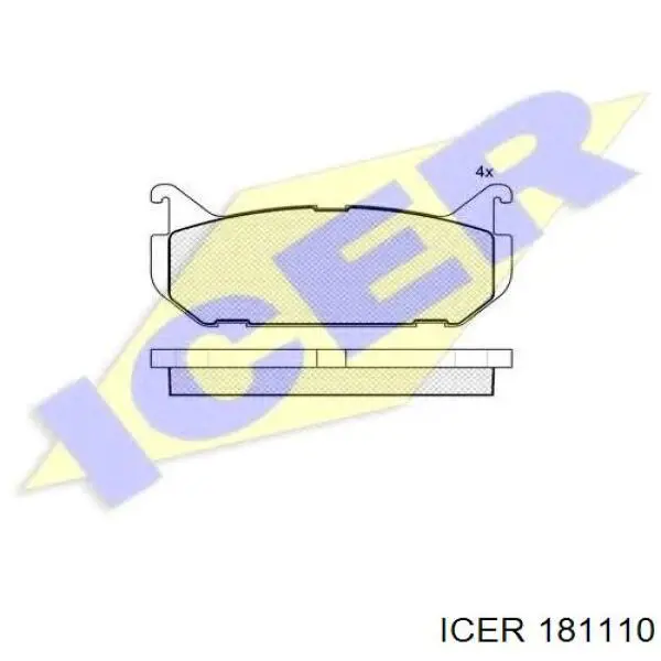 Pastillas de freno traseras 181110 Icer