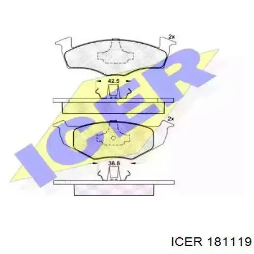 Колодки Icer 181119 цена, от 16.16 USD