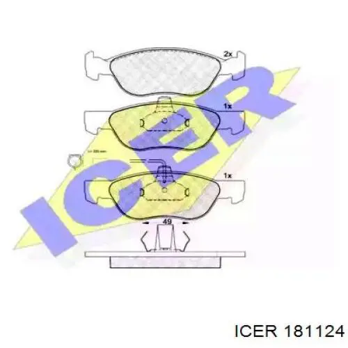 Передние тормозные колодки 181124 Icer