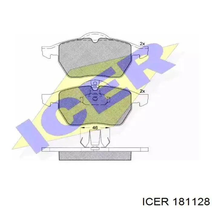 181128 Icer колодки тормозные передние дисковые
