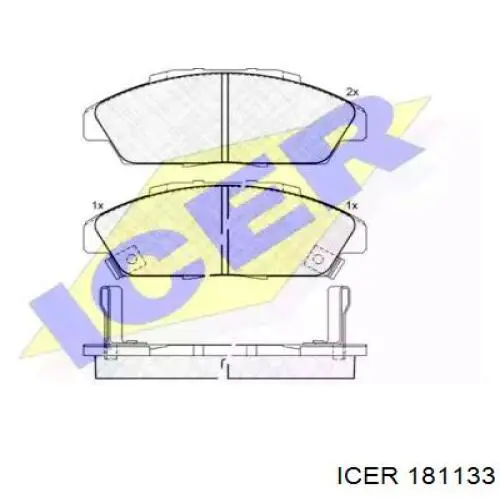 Передние тормозные колодки 181133 Icer