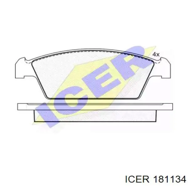 Передние тормозные колодки 181134 Icer