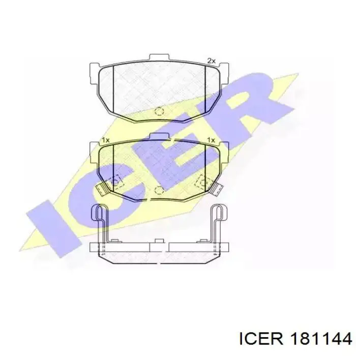 181144 Icer колодки тормозные задние дисковые