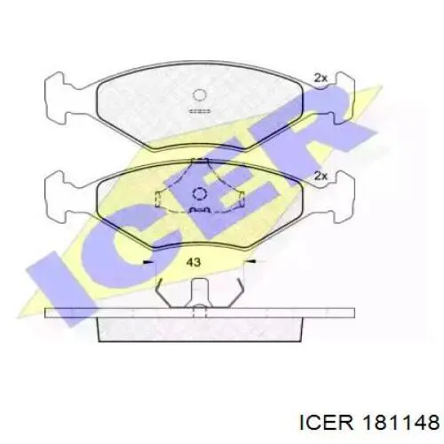 Передние тормозные колодки 181148 Icer