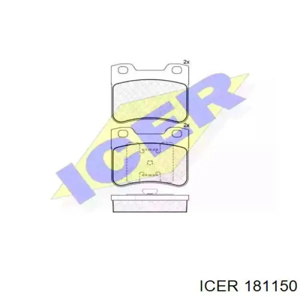 181150 Icer колодки тормозные передние дисковые