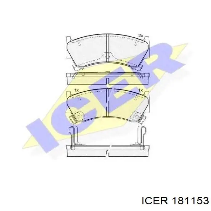 Передние тормозные колодки 181153 Icer