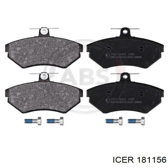 Передние тормозные колодки 181156 Icer