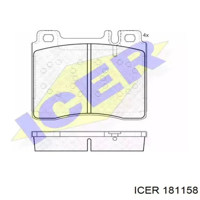 181158 Icer колодки тормозные передние дисковые