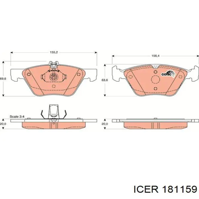 Колодки Icer 181159 цена, от 26.49 USD