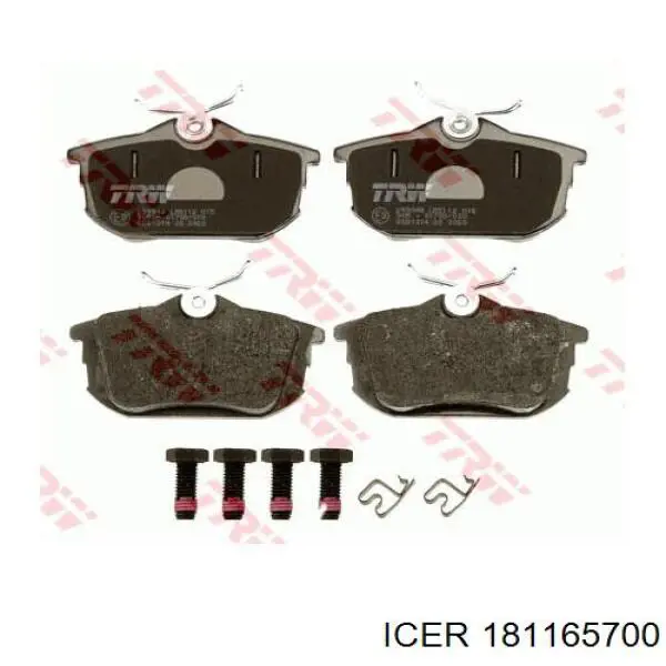 Купить 181165700 Icer Колодки тормозные задние, дисковые