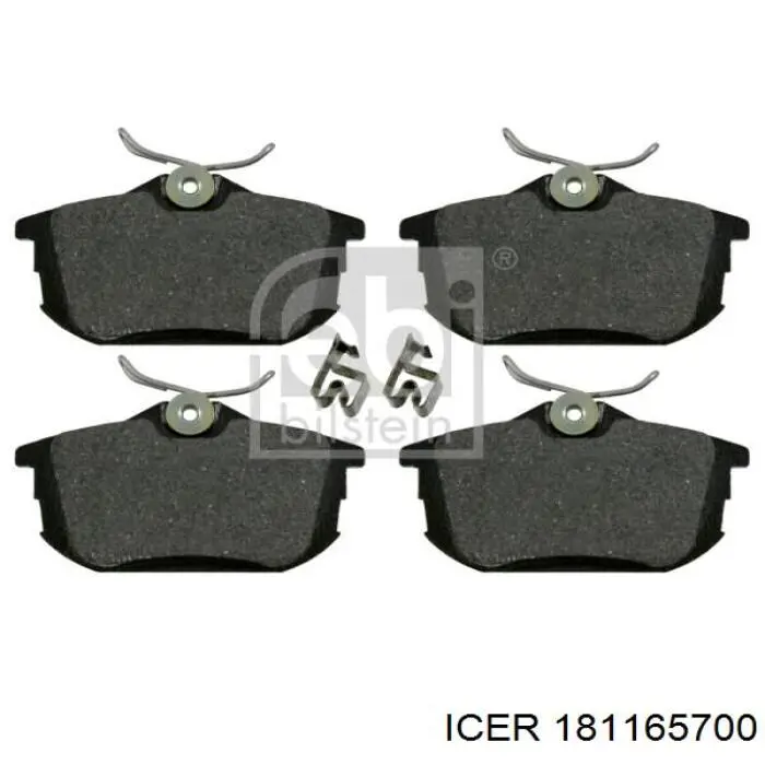 Задние тормозные колодки 181165700 Icer