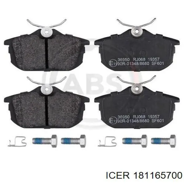 Задние дисковые колодки Icer 181165700