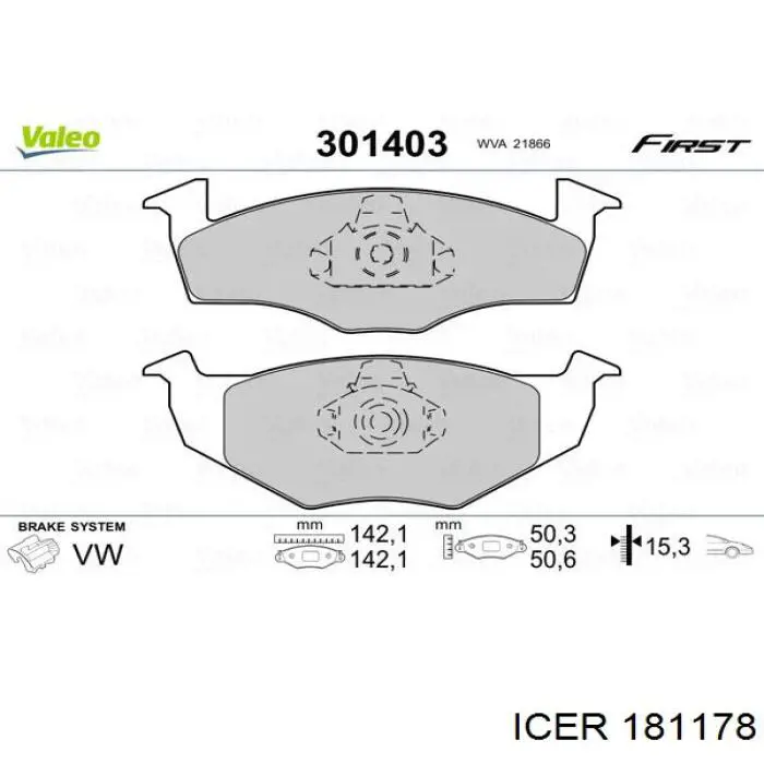 Колодки Icer 181178 цена, от 16.41 USD