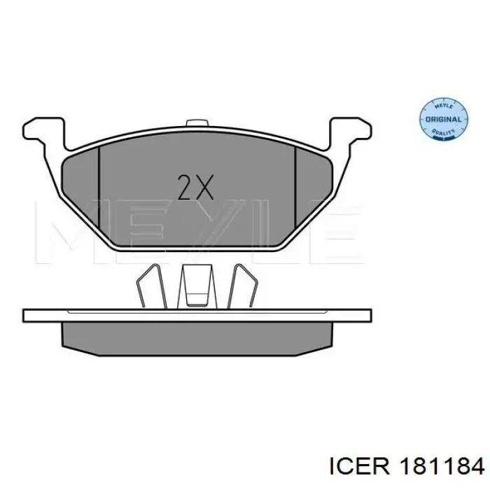 Передние тормозные колодки 181184 Icer