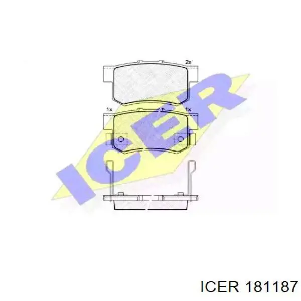 Pastillas de freno traseras 181187 Icer