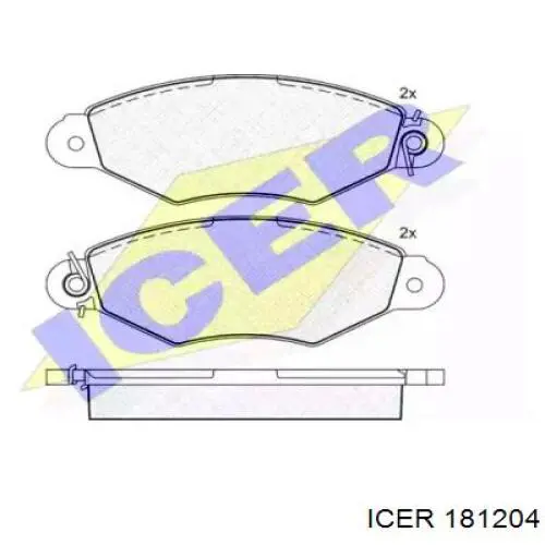 181204 Icer колодки тормозные передние дисковые