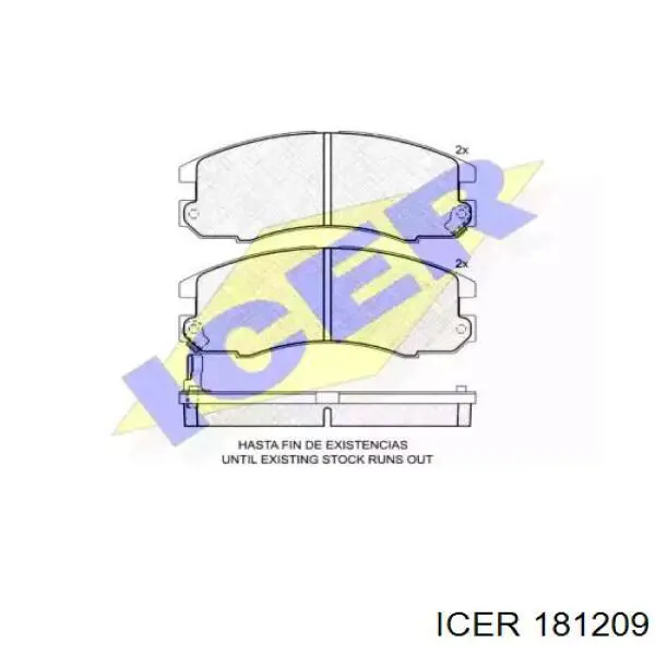 181209 Icer колодки тормозные передние дисковые