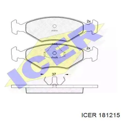 Передние тормозные колодки 181215 Icer