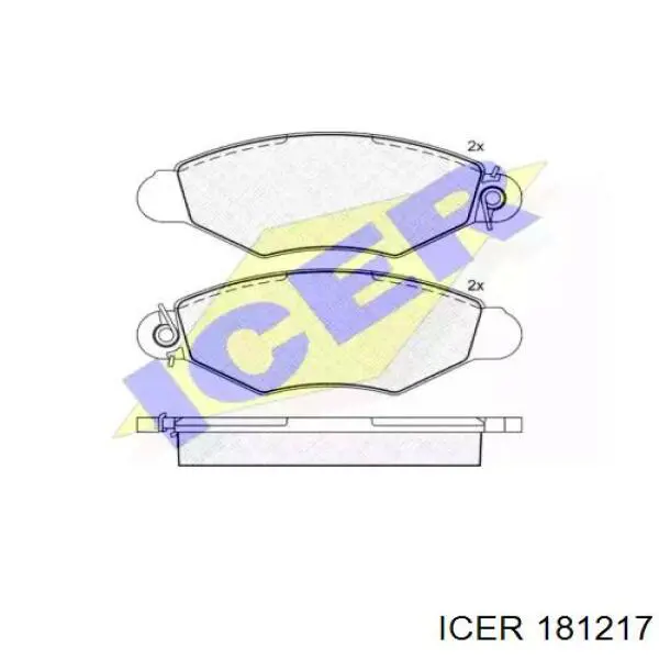 Передние тормозные колодки 181217 Icer