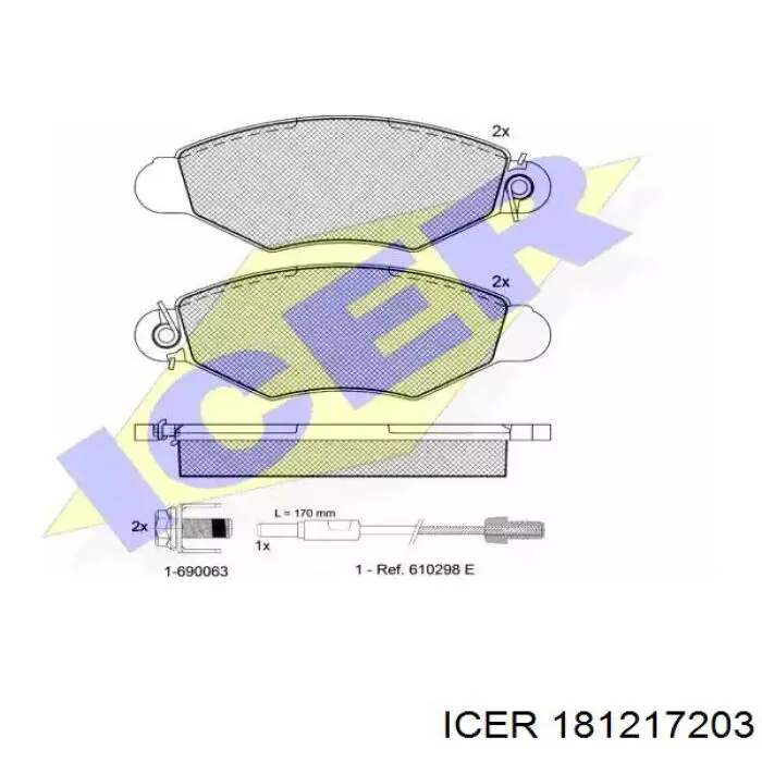 Передние тормозные колодки 181217203 Icer