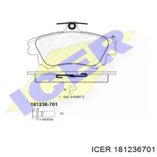 181236701 Icer Колодки передние