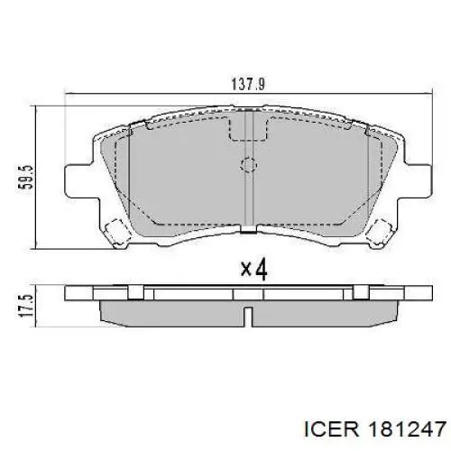 Купить 181247 Icer Колодки тормозные