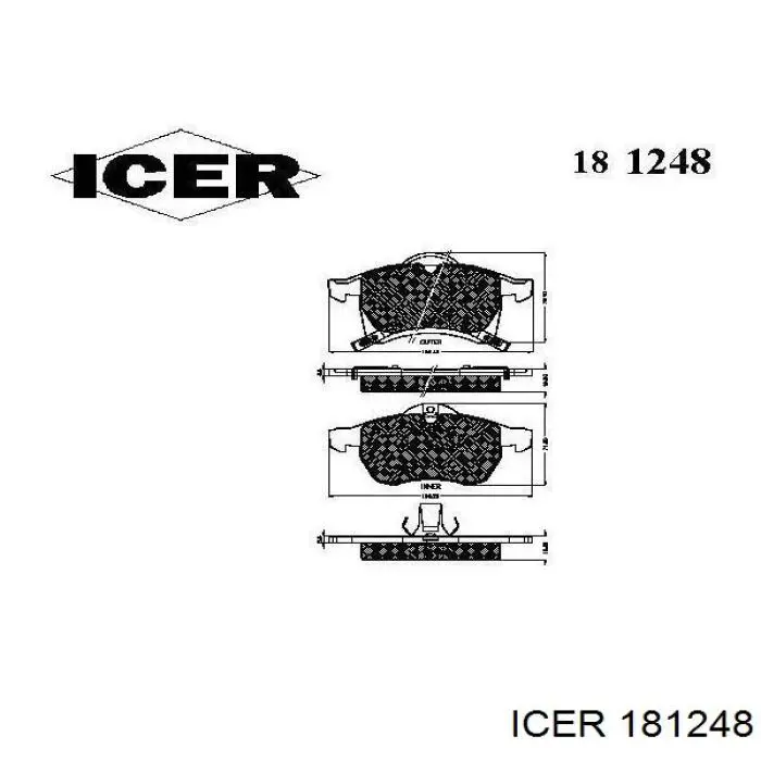 181248 Icer Колодки передние