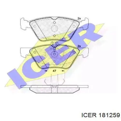 Передние тормозные колодки 181259 Icer