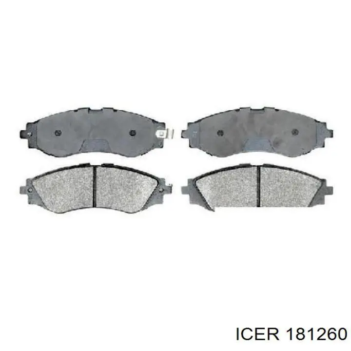 Колодки гальмівні передні, дискові 181260 Icer