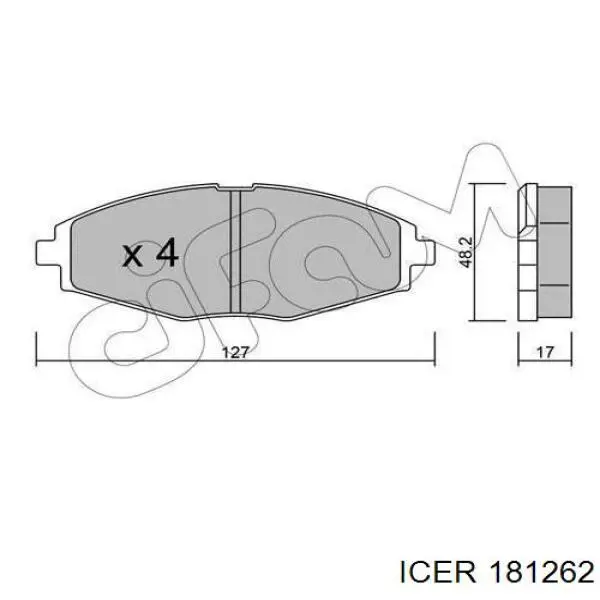 181262 Icer Колодки передние