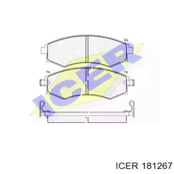 181267 Icer колодки тормозные передние дисковые