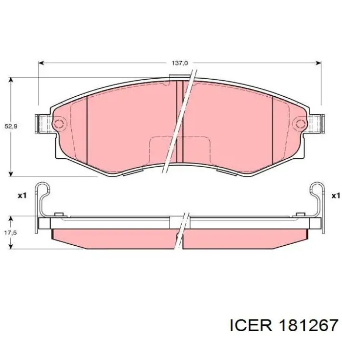 Купить 181267 Icer Колодки тормозные