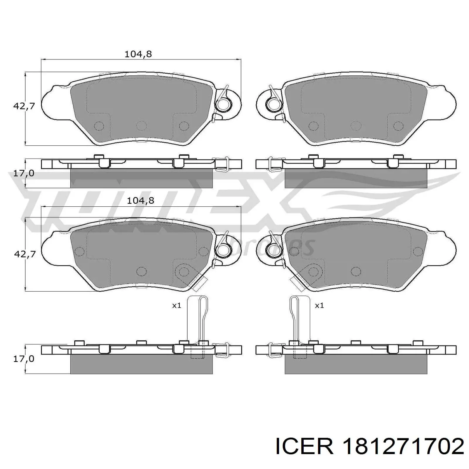 Колодки дисковые  Icer 181271702 цена, от 13.78 USD