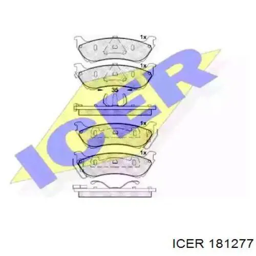 Задние тормозные колодки 181277 Icer