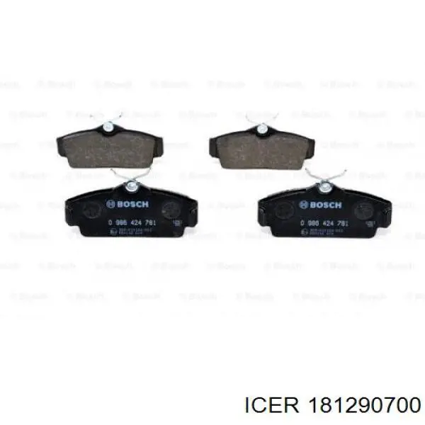 Передние тормозные колодки 181290700 Icer
