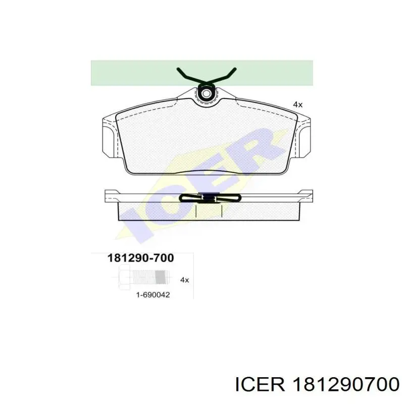 181290700 Icer Колодки передние