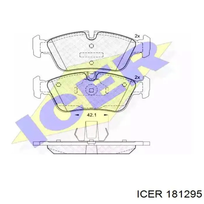 181295 Icer колодки тормозные передние дисковые