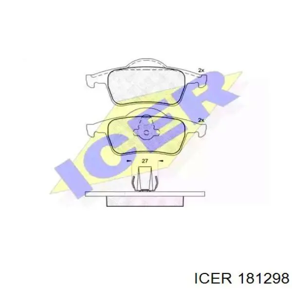 181298 Icer колодки тормозные задние дисковые