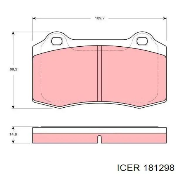 Pastillas de freno traseras 181298 Icer