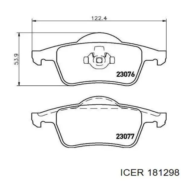 Колодки дисковые  Icer 181298 цена, от 20.38 USD