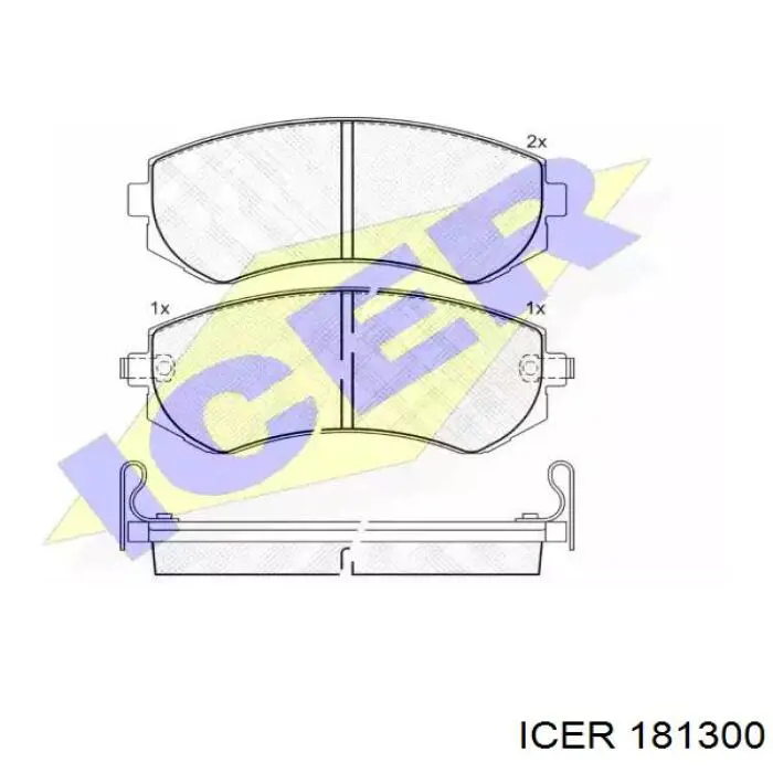 181300 Icer колодки тормозные передние дисковые