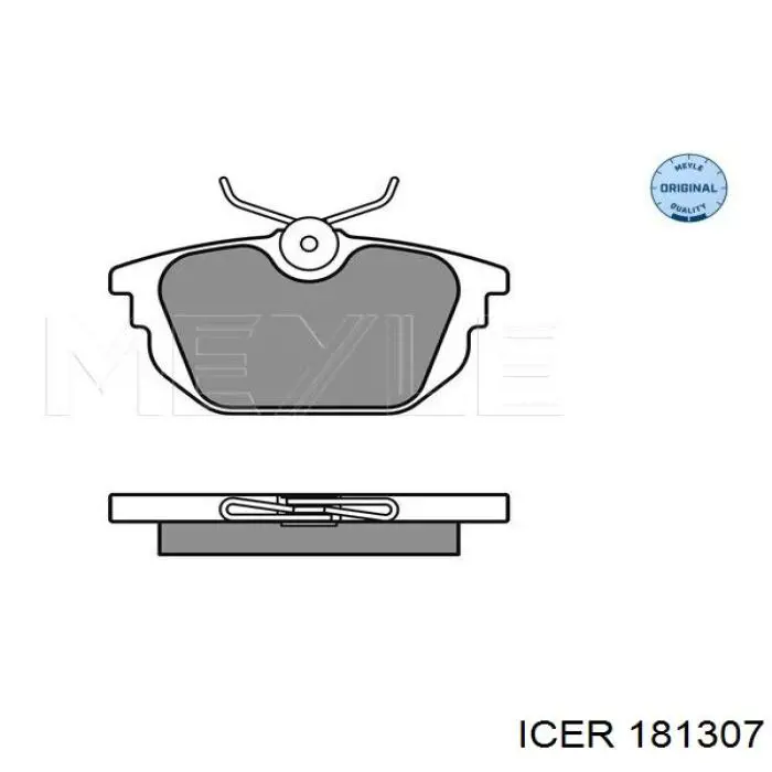 Колодки гальмові задні, дискові 181307 Icer