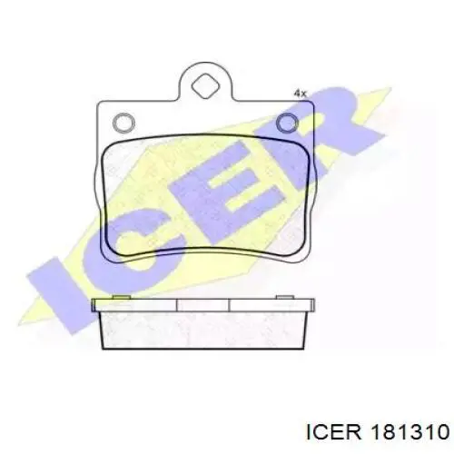 181310 Icer колодки тормозные задние дисковые