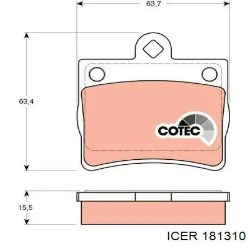 Колодки дисковые  Icer 181310 цена, от 15.09 USD